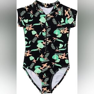 SnapperRock Black Floral One-Piece Swimsuit